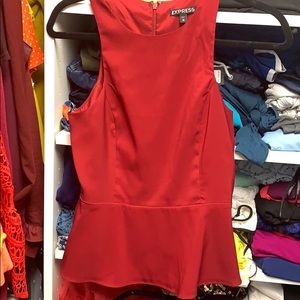 Red express peplum top xs